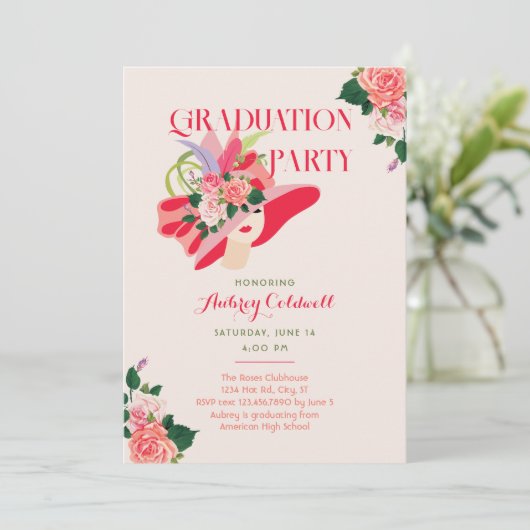 Einladung der Kentucky Derby Graduation Party (Stehend Vorderseite)