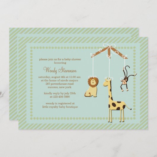 Einladung der Kinderdusche (Vorne/Hinten)