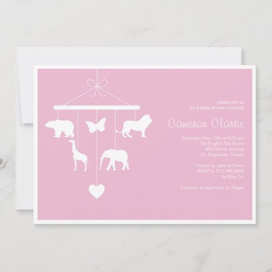 Einladung der Kinderdusche (Vorderseite)