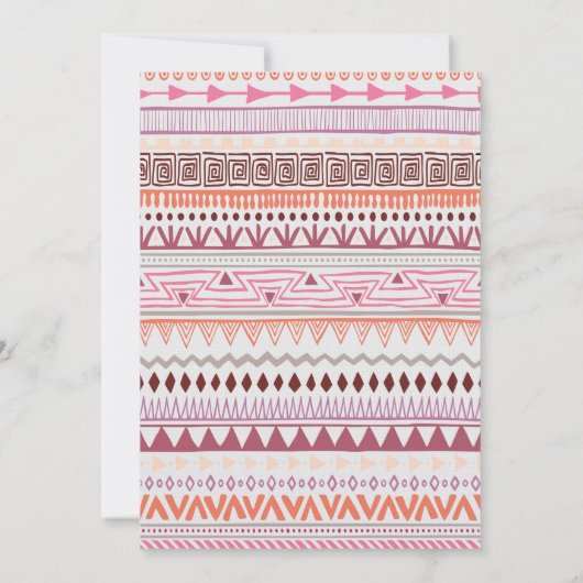 Einladung der Kinderdusche {Boho Chic} (Rückseite)