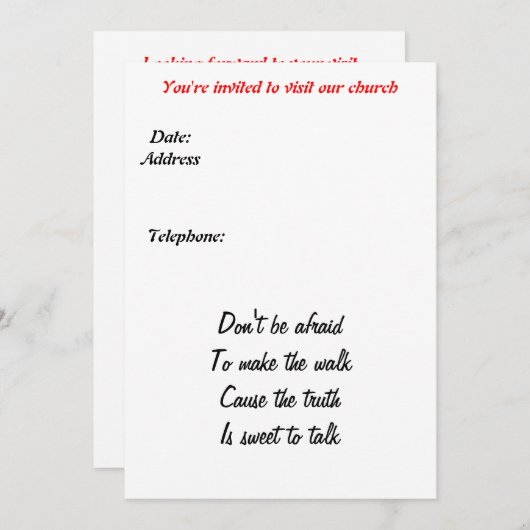 Einladung der Kirche (Vorne/Hinten)