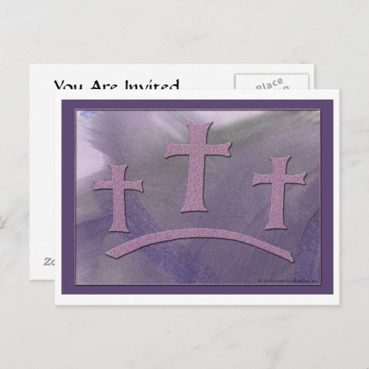 Einladung der Kirche Postkarte (Vorne/Hinten)