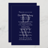 Einladung der klassischen Marine Bar Mitzvah (Vorne/Hinten)