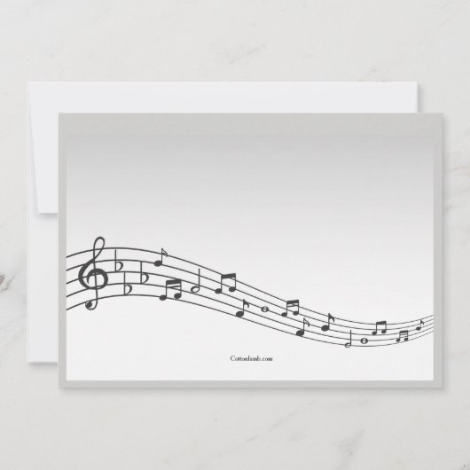 Einladung der Klaviertastatur (Rückseite)