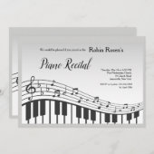 Einladung der Klaviertastatur (Vorne/Hinten)