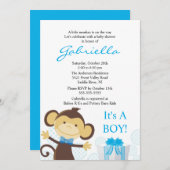 Einladung der kleinen Affen-Kinderdusche (Vorne/Hinten)