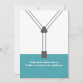 Einladung der kleinen Babydusche, blau, grün (Rückseite)