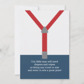 Einladung der kleinen Babydusche, blau, rot (Rückseite)