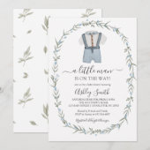 Einladung der kleinen Babydusche, Bowtie Boy Baby (Vorne/Hinten)