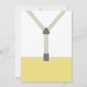 Einladung der kleinen Babydusche, gelb, grau (Rückseite)