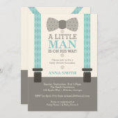 Einladung der kleinen Babydusche, Türkis (Vorne/Hinten)