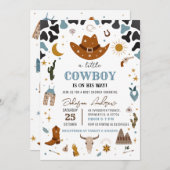 Einladung der kleinen Cowboy-Dusche (Vorne/Hinten)