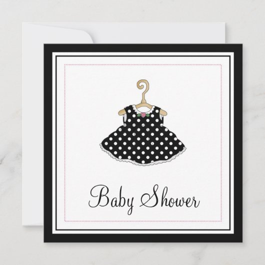 Einladung der kleinen Girl's Black Dress Baby Dusc (Vorderseite)