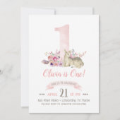 Einladung der kleinen Hirsche zum ersten Geburtsta (Vorderseite)