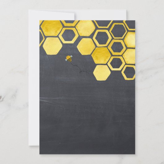 Einladung der kleinen Honey Bee Boy Baby Dusche (Rückseite)