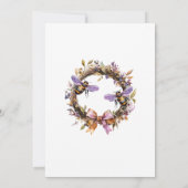 Einladung der kleinen Honey Bee Lila Baby Dusche (Rückseite)