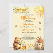 Einladung der kleinen Honey Bee Teddy Bear Baby Du (Vorderseite)