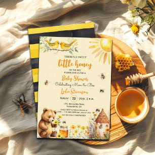 Einladung der kleinen Honey Bee Teddy Bear Baby Du