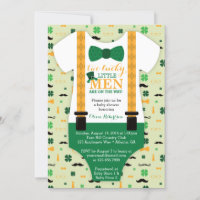 Einladung der kleinen Men Babydusche, St Patricks