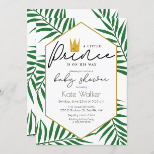 Einladung der kleinen Prince Crown Leaf Kinderdusc
