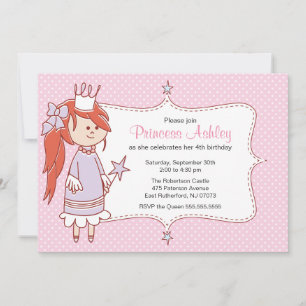 Einladung der kleinen Prinzessin - Rosa