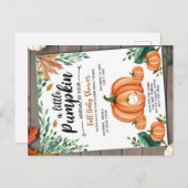 Einladung der kleinen Pumpkin Baby Dusche (Vorne/Hinten)