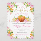 Einladung der kleinen Pumpkin Baby Dusche (Vorne/Hinten)