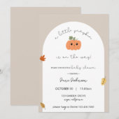 Einladung der kleinen Pumpkin Baby Dusche (Vorne/Hinten)