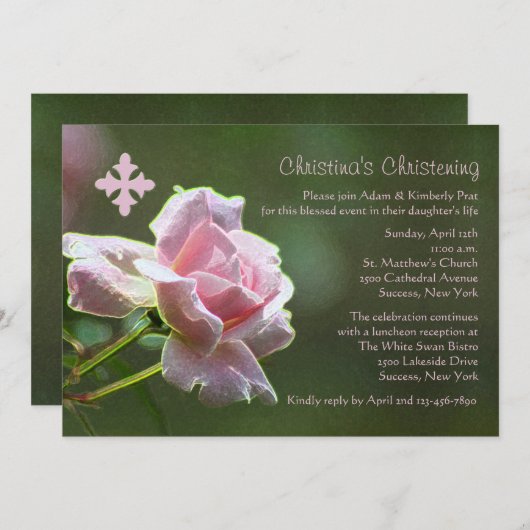 Einladung der kleinen Rose (Vorne/Hinten)