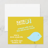 Einladung der kleinen Vogelpartei (Vorne/Hinten)