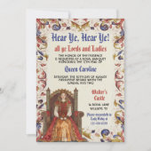 Einladung der Königin der mittelalterlichen Renais (Vorderseite)