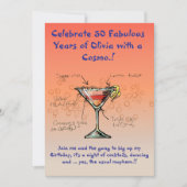 Einladung der kosmopolitischen Geburtstagspartei (Vorderseite)