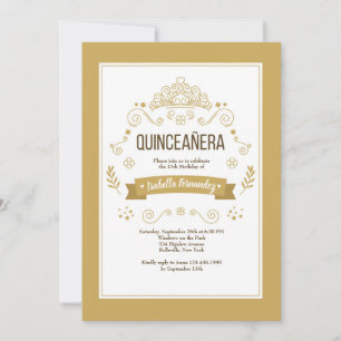 Einladung der Kronen von Quinceañera