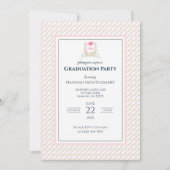 Einladung der Künstlerin Monogram Graduation Party (Vorderseite)