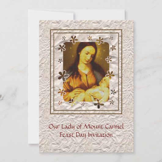 Einladung der Lady of Mount Carmel Fest Day (Vorderseite)