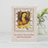 Einladung der Lady of Mount Carmel Fest Day (Stehend Vorderseite)