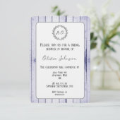 Einladung der Lavendel-Rustic Monogram-Bridal-Dusc (Stehend Vorderseite)