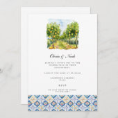 Einladung der Lemon Engagement Party im Mittelmeer (Vorne/Hinten)