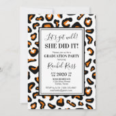 Einladung der Leopard Print Graduation Party (Vorderseite)
