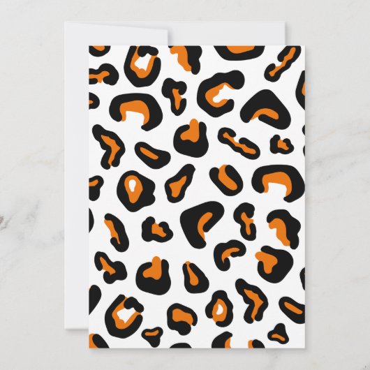 Einladung der Leopard Print Graduation Party (Rückseite)