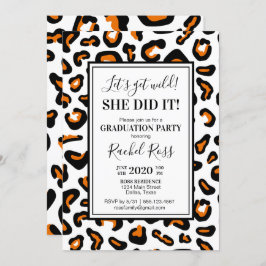 Einladung der Leopard Print Graduation Party