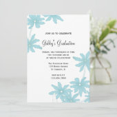 Einladung der Light Blue Daisies Graduation Party (Stehend Vorderseite)