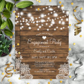 Einladung der Lights Wood and Lace Engagement Part