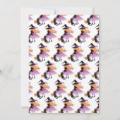 Einladung der lila Hexe zu Geburtstag (Rückseite)