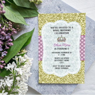 Einladung der lila Prinzessin zum Geburtstag