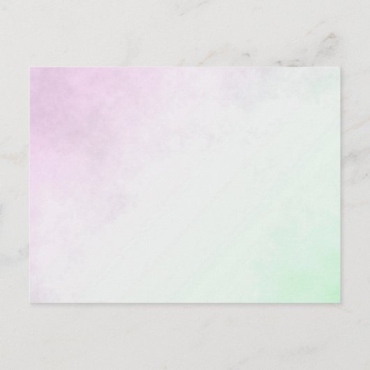 Einladung der lila und grünen Blumenbrücke (Rückseite)