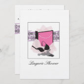 Einladung der Lingerie-Dusche (Vorne/Hinten)