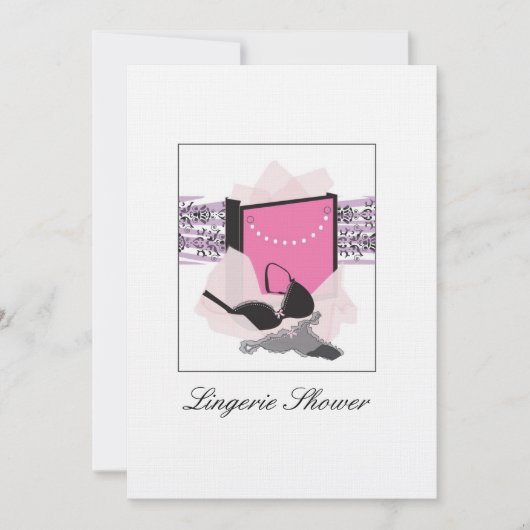 Einladung der Lingerie-Dusche (Vorderseite)