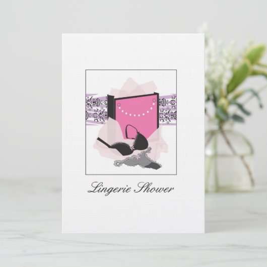 Einladung der Lingerie-Dusche (Stehend Vorderseite)