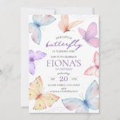 Einladung der Little Butterfly Girl zum 1. Geburts (Vorderseite)